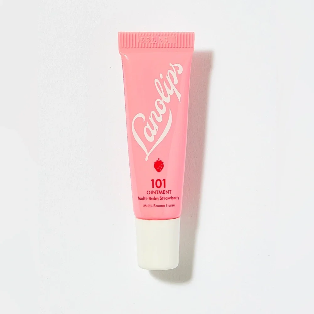 Lanolips Mini Lip Scrub and Balm Duo Strawberry 101 Ointment Hydrating Set NWT